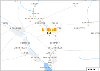 map of Groşeni