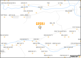 map of Groşi