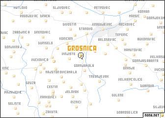 map of Grošnica