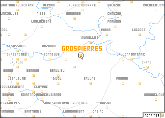 map of Grospierres