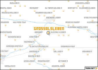 map of Großalsleben