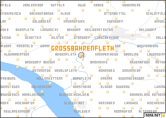 map of Großbahrenfleth