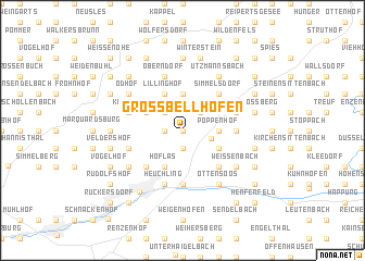 map of Großbellhofen