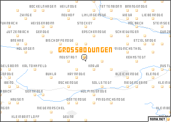 map of Großbodungen