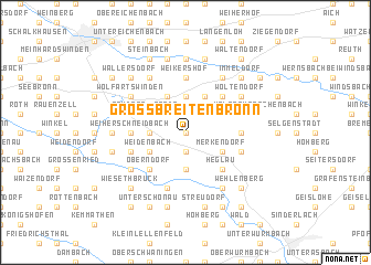 map of Großbreitenbronn