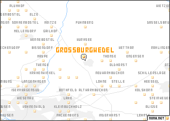 map of Großburgwedel