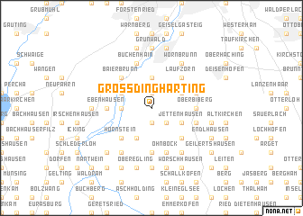 map of Großdingharting