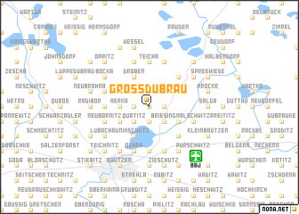 map of Großdubrau