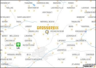 map of Grossereix