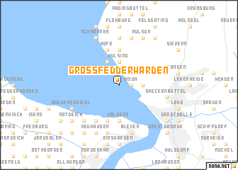 map of Großfedderwarden