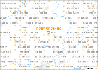 map of Großgrimma