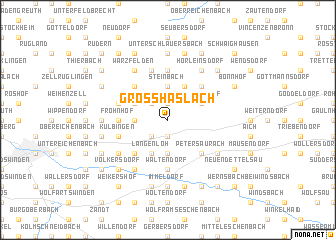 map of Großhaslach