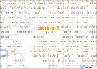 map of Großhohn