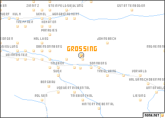 map of Größing