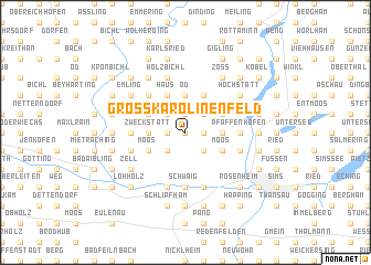 map of Großkarolinenfeld