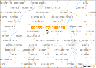 map of Großkitzighofen