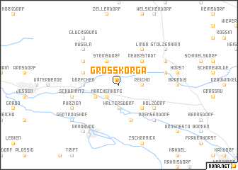 map of Großkorga