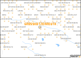 map of Großkotzenreuth