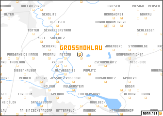 map of Großmöhlau