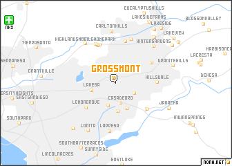 map of Grossmont