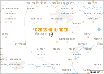 map of Groß Mühlingen