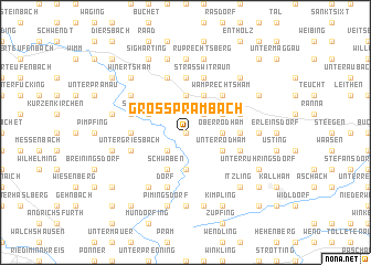 map of Grossprambach