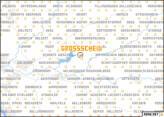 map of Großscheid