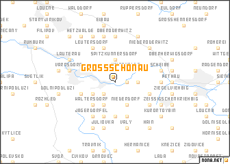 map of Großschönau