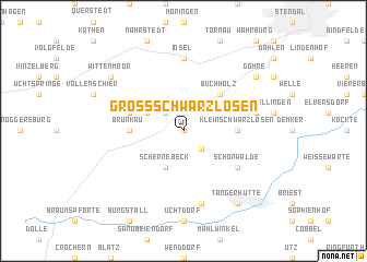 map of Großschwarzlosen