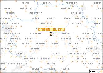 map of Großwölkau