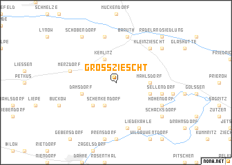 map of Groß Ziescht