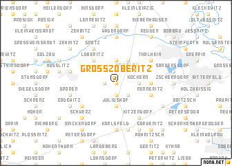 map of Großzöberitz