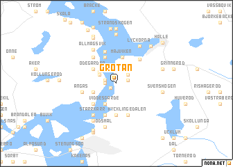 map of Grötån