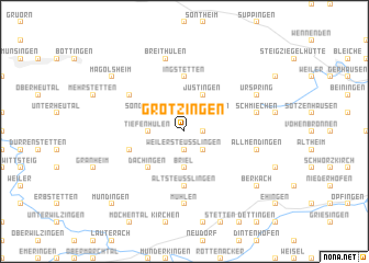 map of Grötzingen