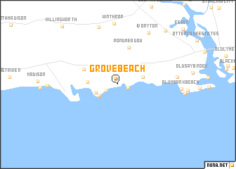 map of Grove Beach