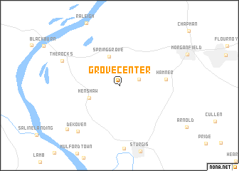 map of Grove Center