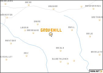 map of Grove Hill