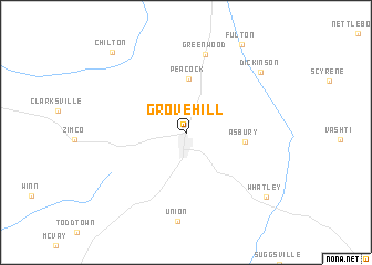 map of Grove Hill