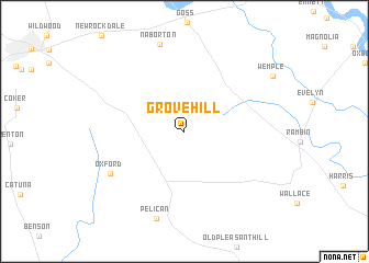 map of Grove Hill