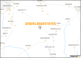 map of Groveland Estates