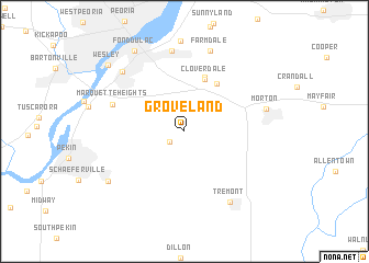 map of Groveland
