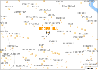 map of Grove Mill