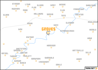 map of Groves