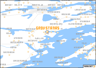 map of Grovstanäs