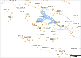 map of Grozdanići