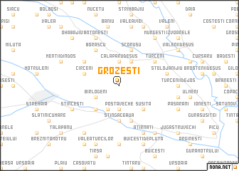map of Grozeşti