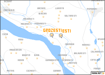 map of Grozeşti