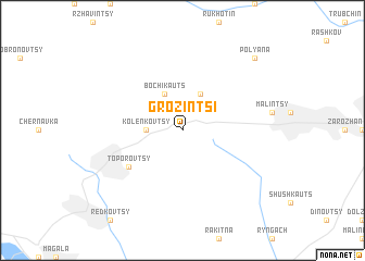 map of Grozintsi