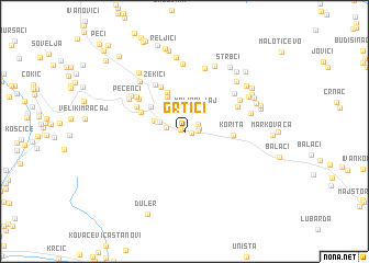 map of Grtići