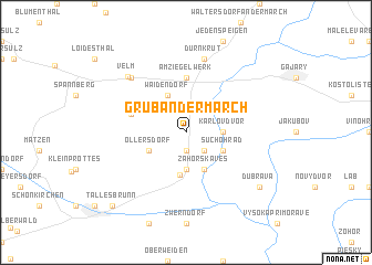 map of Grub an der March